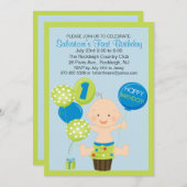 De eerste uitnodiging voor de geboorte van Bright  (Voorkant / Achterkant)