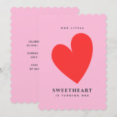 De eerste uitnodiging voor de geboorte van het mei (Voorkant / Achterkant)