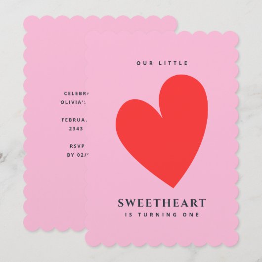 De eerste uitnodiging voor de geboorte van het mei (Voorkant / Achterkant)