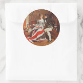 De Eerste Union Jack Ronde Sticker (Tas)