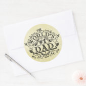 De eerste vader  Vlaanderen ter wereld Ronde Sticker (Envelop)