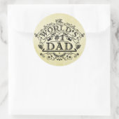 De eerste vader  Vlaanderen ter wereld Ronde Sticker (Tas)