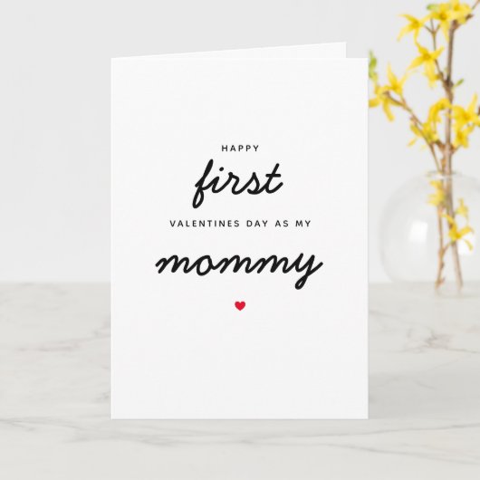 De eerste Valentijnsdag van de pasgeboren Baby als Kaart (Gele Bloem)