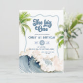 De eerste verjaardag van Big One Summer Beach Kaart (Staand voorkant)