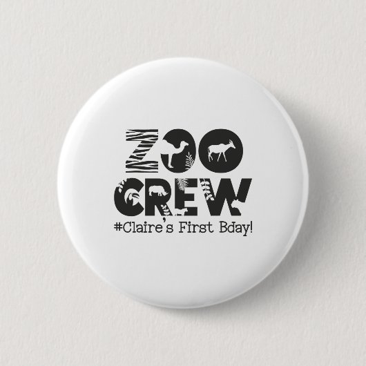 De eerste verjaardag van Claire Ronde Button 5,7 Cm (Voorkant)