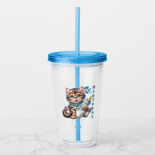 De eerste verjaardag van de baby. acryl drinkbeker (Voorkant)