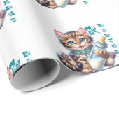 De eerste verjaardag van de baby. cadeaupapier (Rol Hoek)