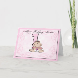 De eerste verjaardag van de baby kaart