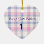 De eerste verjaardag van de baby keramisch ornament (Voorkant)