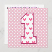 De eerste verjaardag van de baby op Aangepaste naa Kaart (Voorkant / Achterkant)