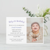 De eerste verjaardag van de baby op persoonlijke t kaart (Staand voorkant)