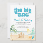 De eerste verjaardag van de Big One Boy Surfboard  Kaart (Voorkant)