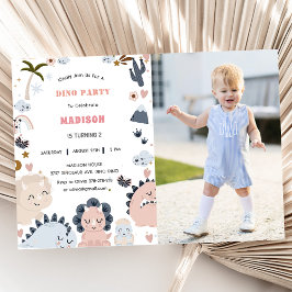 De eerste verjaardag van de dinosauriërs Dino-fees Kaart