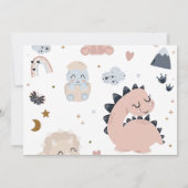 De eerste verjaardag van de dinosauriërs Dino-fees Kaart (Achterkant)