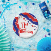 De EERSTE VERJAARDAG van de Douane van sterren en Papieren Bordje (Feest)