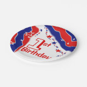 De EERSTE VERJAARDAG van de Douane van sterren en Papieren Bordje (Gekanteld)