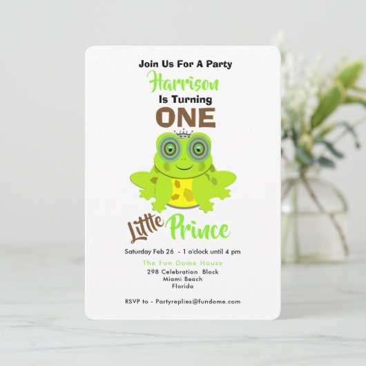 De eerste verjaardag van de eerste dag van de eers kaart (Staand voorkant)