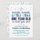De eerste verjaardag van de kleine Star Boy Kaart (Voorkant / Achterkant)