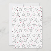 De eerste verjaardag van de kleine Star Girls Kaart (Achterkant)