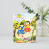 De eerste verjaardag van de Koreaanse baby Briefkaart (Staand voorkant)