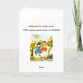 De eerste verjaardag van de Koreaanse baby Kaart (Achterkant)