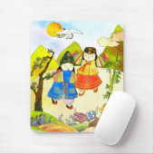 De eerste verjaardag van de Koreaanse baby Mousepa Muismat (Met muis)