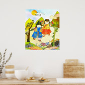 De eerste verjaardag van de Koreaanse baby Poster (Keuken)