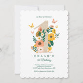 De eerste verjaardag van de lente van de baby Butt Kaart (Voorkant)