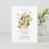 De eerste verjaardag van de lente van de baby Butt Kaart (Staand voorkant)