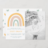 De eerste verjaardag van de moderne pasteelregenbo kaart (Voorkant / Achterkant)