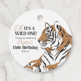 de eerste verjaardag van de tijger bevoordeelt lab bedankjes labels