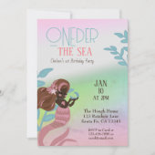 De eerste verjaardag van de Zee Mermaid Kaart (Voorkant)