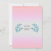 De eerste verjaardag van de Zee Mermaid Kaart (Achterkant)