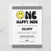 De eerste verjaardag van een gelukkige jongen kaart (Voorkant)