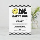 De eerste verjaardag van een gelukkige jongen kaart (Staand voorkant)