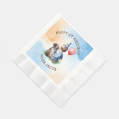 De eerste verjaardag van een gepersonaliseerde jon servet (Hoek)