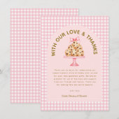 De eerste verjaardag van een lief koekjesmeisje be bedankkaart (Voorkant / Achterkant)