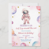 De eerste verjaardag van een modern minimalistisch kaart (Voorkant)