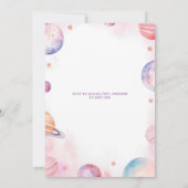 De eerste verjaardag van een modern minimalistisch kaart (Achterkant)