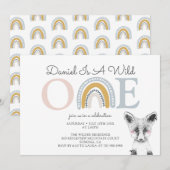 De eerste verjaardag van een wilde vos kaart (Voorkant / Achterkant)