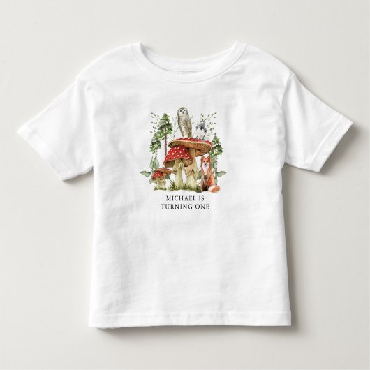 De eerste verjaardag van Enchanted Forest Woodland Kinder Shirts (Voorkant)
