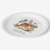 De eerste verjaardag van Enchanted Forest Woodland Papieren Bordje (Gekanteld)