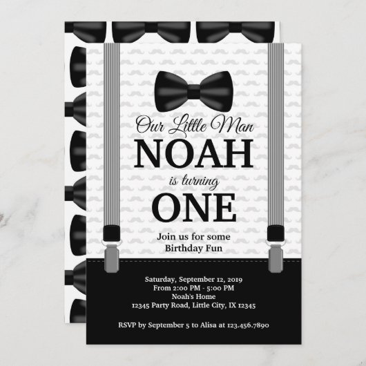 De eerste verjaardag van het kleine Man Kaart (Voorkant / Achterkant)