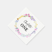 De eerste verjaardag van Little Wildflowers Girl Servet (Hoek)