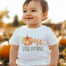 De eerste verjaardag van One Little Pumpkin Baby