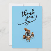 De eerste verjaardag van One Wild YearBoy's Thank  Bedankkaart (Achterkant)