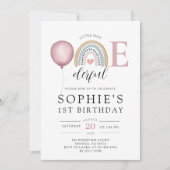 De eerste verjaardag van Onederful Rainbow Girl Kaart (Voorkant)