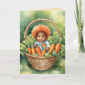 De eerste verjaardag van onze Carrot Top Kaart (Voorkant)