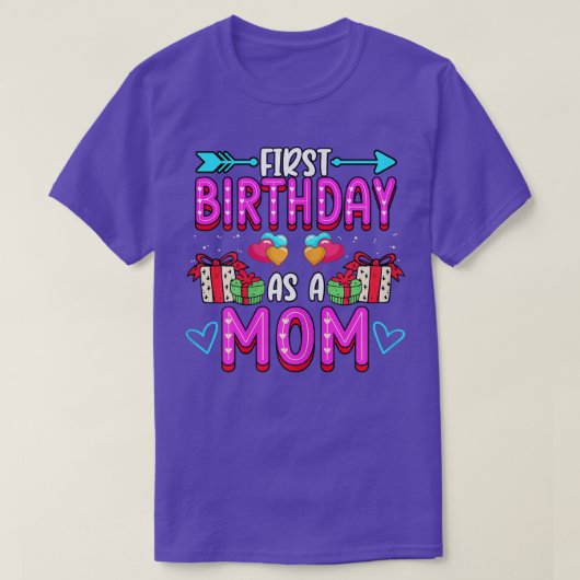 De eerste verjaardag van vrouwen als moederschaps- t-shirt (Design voorkant)