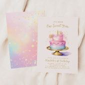 De eerste verjaardagsfeestje taart van het meisje kaart